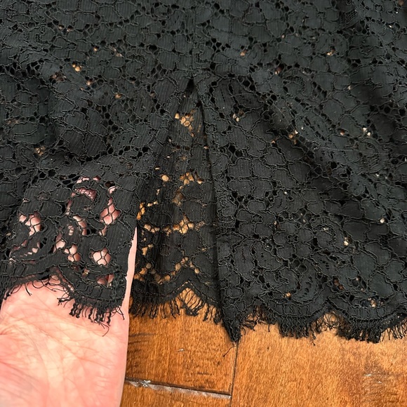 Bardot Black Lace Midi Dress Sz 6 - Picture 7 of 13